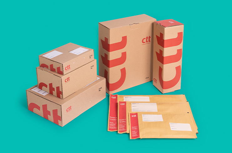 Diferentes tipos de embalagens CTT